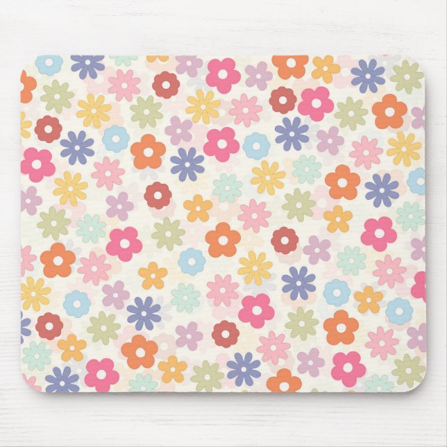 Boho Retro Daisy Flowers, sommartid 70 Musmatta (Framsidan)