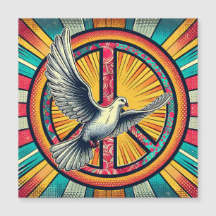 Boho Retro Dove och Fredstecken