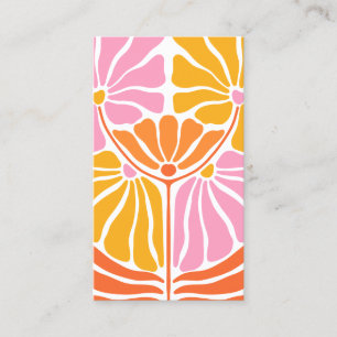 Boho retro Flower Mönster Visitkort
