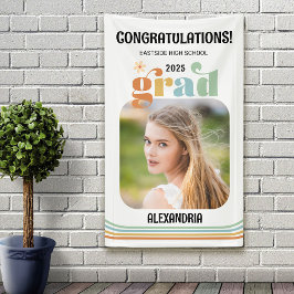 Boho Retro Foto Grattis Examen