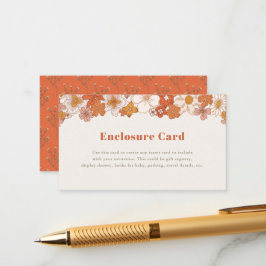 Boho Retro Groovy Blommigt Girl Tilläggskort