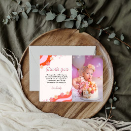 Boho Retro Groovy Daisy Birthday tackkort Meddelande