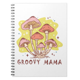 Boho Retro Groovy Mamma Anteckningsbok