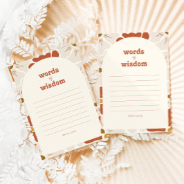 Boho Retro Groovy Ord of Wisdom Advice Card OSA Kort