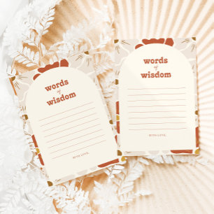 Boho Retro Groovy Ord of Wisdom Advice Card OSA Kort