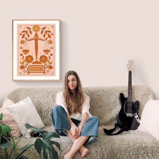 Boho Retro Libra Zodiac Poster (Skapare uppladdad)