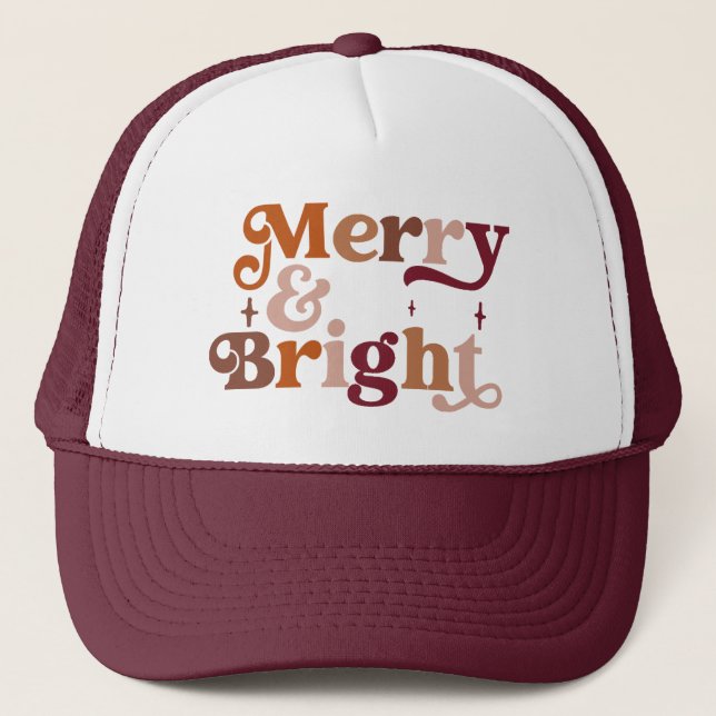 Boho Retro Merry och Bright Keps (Framsida)