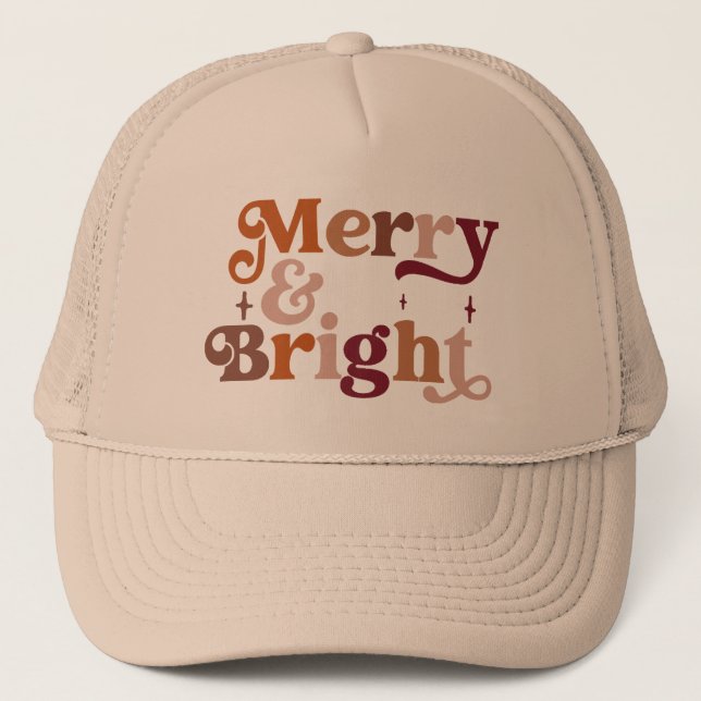 Boho Retro Merry och Bright Keps (Framsida)