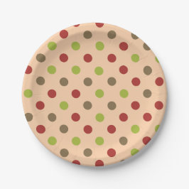 Boho Retro Modern Dot Papper Plate