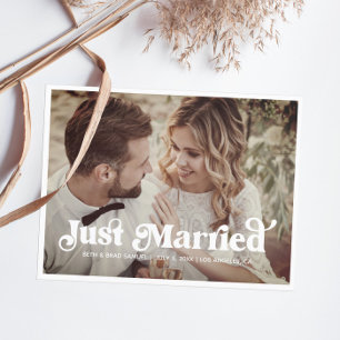 Boho Retro Ny gifta Photo Postcard Vykort