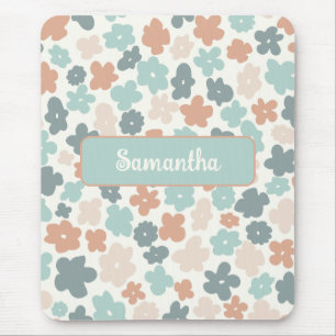 Boho retro-pastellblomma musmatta