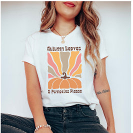 Boho Retro Pumpkin och Fall Season Quote T Shirt