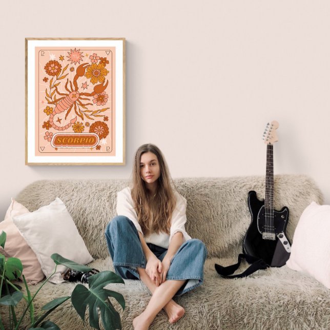 Boho Retro Skorpion Zodiak Poster (Skapare uppladdad)