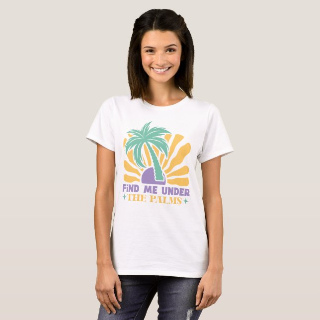 Boho Retro Summer T Shirt (Hel framsida)