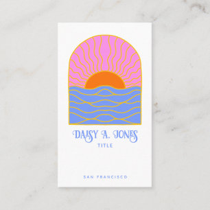 Boho Retro Sunrise Visitkort