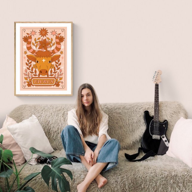 Boho Retro Taurus Zodiac Poster (Skapare uppladdad)