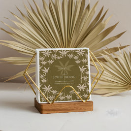 Boho Retro Tropical Handflatan Träd Mönster Studen Pappersservett