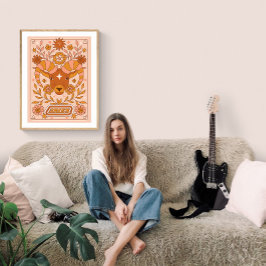 Boho Retro Väduren Zodiak Poster