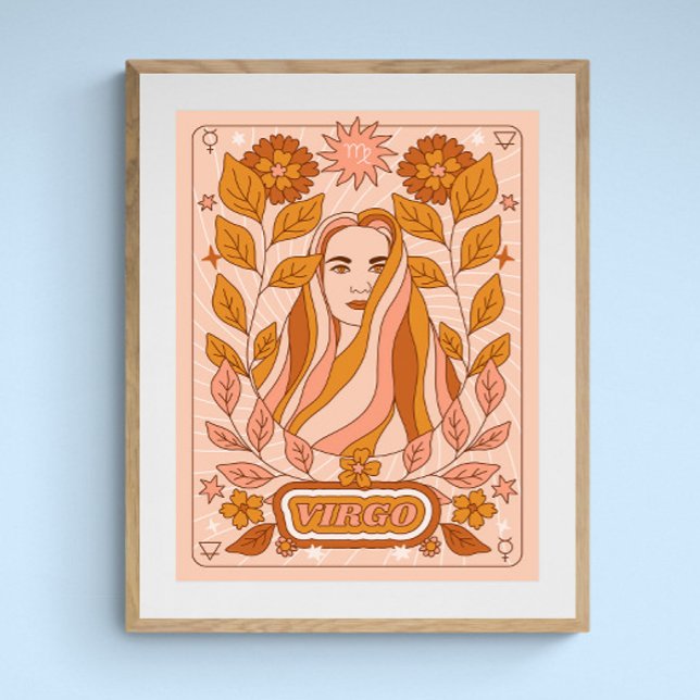Boho Retro Våg Zodiac Poster (Skapare uppladdad)