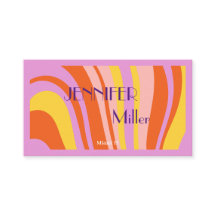 Boho Retro Vågigt Linjer Social Media QR-kod