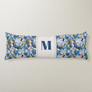 Boho Reversible Abstrakt Blommigt Art Monogrammed Kroppskudde