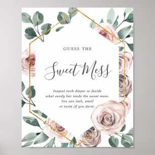 Boho Ro Baby Shower gissar att det söta Poster