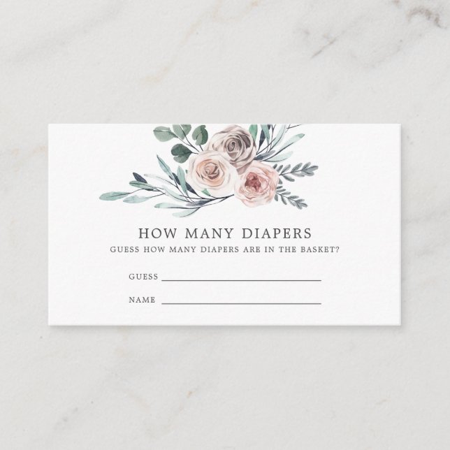 Boho Ro Baby Shower gissar hur många dagstidningar Tilläggskort (Framsida)