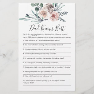 Boho Ro Baby Shower Pappa känner till bästa spel