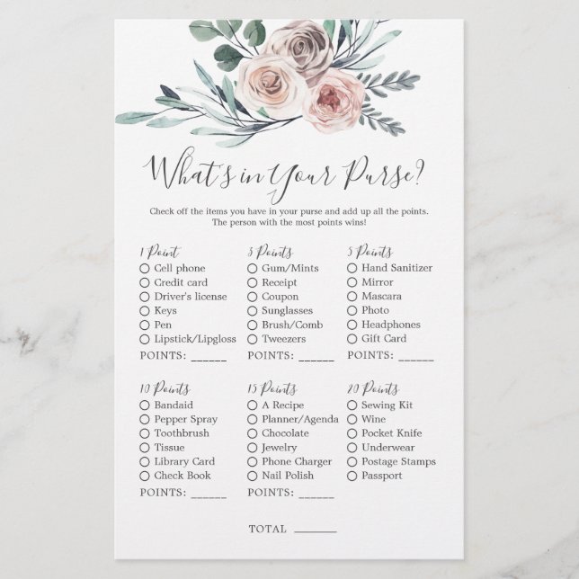 Boho Ro Baby Shower What's in Your Purse (Framsida)