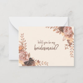 Boho Ro Bridesmaid Frieri Anteckningskort