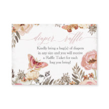 Boho  Ro Diaper Raffle Girl Baby Shower