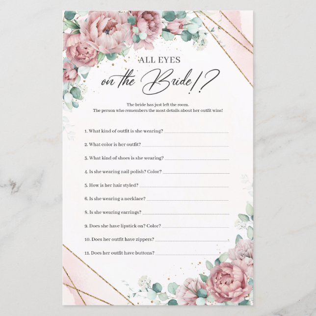 Boho  ro eucalyptus All ögon på bruden (Framsida)