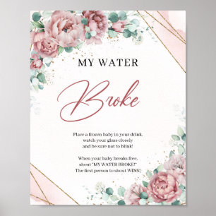 Boho  ro eucalyptus guld Mitt Vatten Fattig Poster