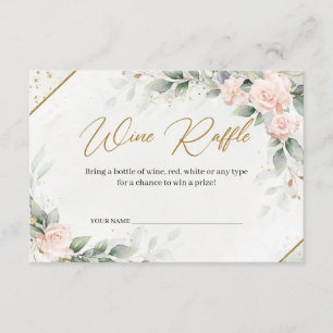 Boho ro eucalyptus guld ram Vin Raffle Tilläggskort