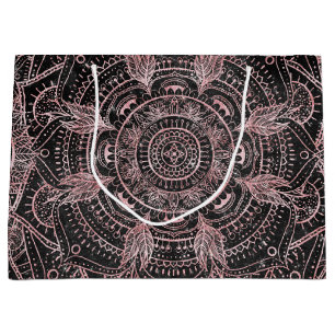 Boho Ro Guld Grått  Mandala Elegant Design