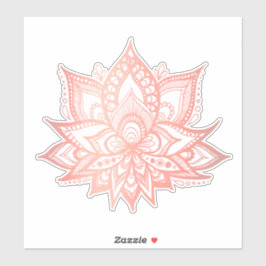 Boho Ro Guld Lotus Flower Sticker Klistermärken