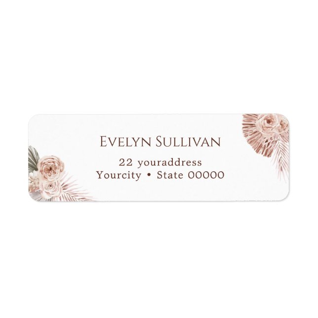 Boho ro retur-adressetikett returadress etikett (Framsidan)