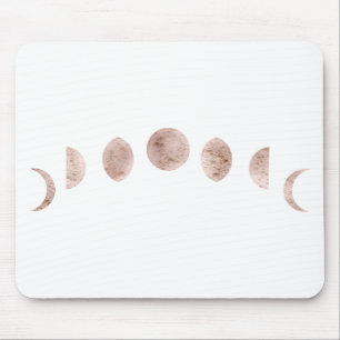 Boho Ro Rosa Måne Phases Modern Minimal Musmatta