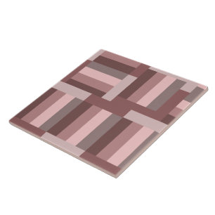 Boho Rodnad Brun Rosa Geometrisk Kakelplatta