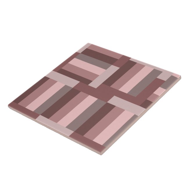 Boho Rodnad Brun Rosa Geometrisk Kakelplatta (Sidan)