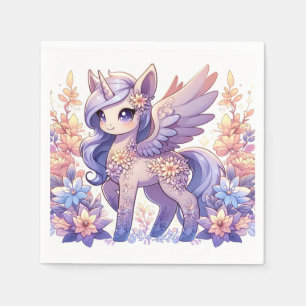 Boho Roligt Unicorn Baby Shower Pappersservett
