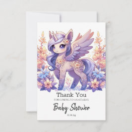 Boho Roligt Unicorn Baby Shower Tack Kort