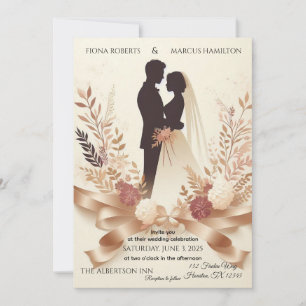 Boho Romantic Blommigt Rustic Elegant bröllop Spara Datumet