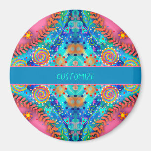 Boho Rosa Abstrakt Personlig Inspirief Magnet