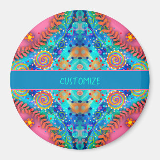 Boho Rosa Abstrakt Personlig Inspirief Magnet