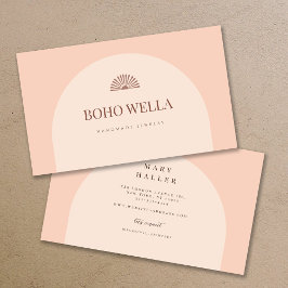 Boho Rosa Arch Affärskort Visitkort