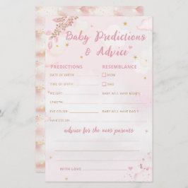 Boho Rosa Baby Shower Baby Prediction and Advice