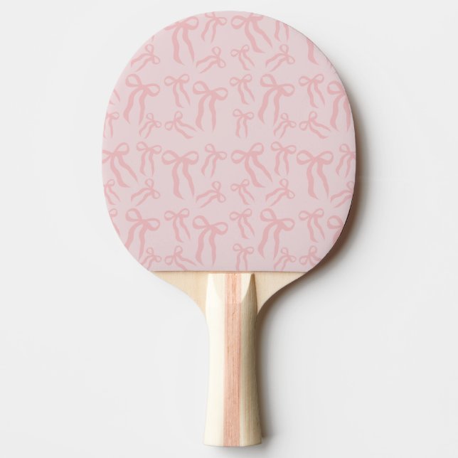 Boho Rosa Band Rosett Mönster På Puder Rosa Pingisracket (Framsidan)