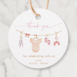 Boho  Rosa Barnkläder Girl Baby Shower Gåvor Etiketter