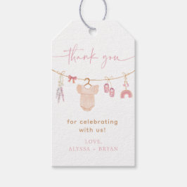 Boho  Rosa Barnkläder Girl Baby Shower Presentetikett